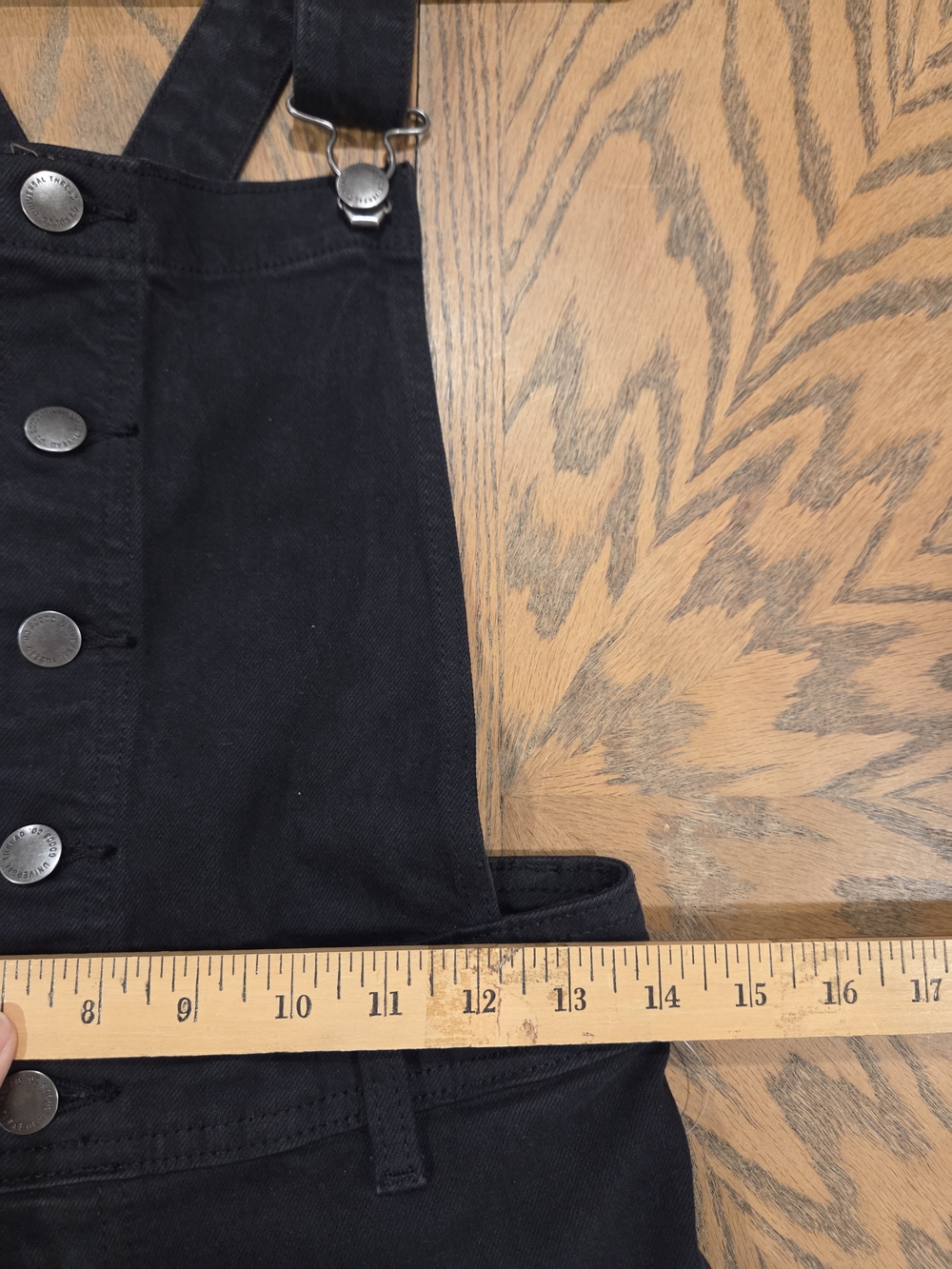 Sailor Overalls Women Size 4 Black Denim Wide Leg Jumpsuit - Picture 7 of 10